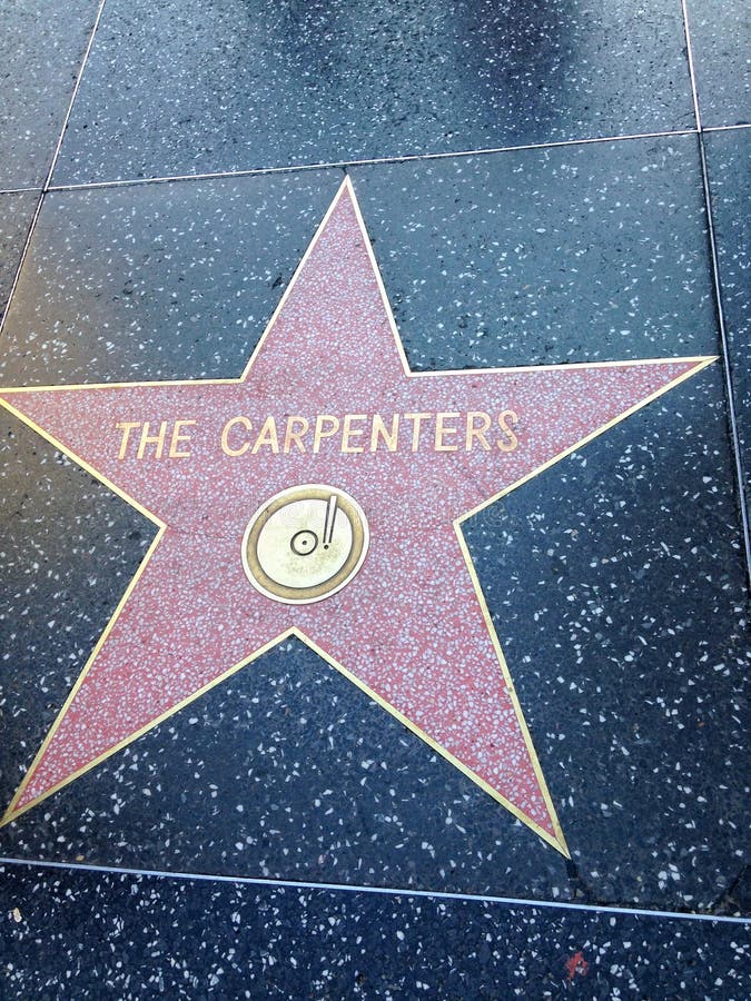 El paseo de Hollywood de los carpinteros de la estrella de la fama