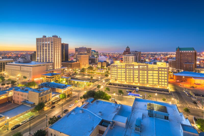 El Paso, Texas, USA Cityscape Stock Image Image of architecture