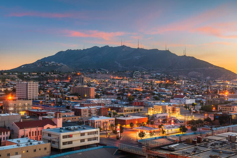 El paso texas usa στο κέντρο της πόλης skyline το πρωί στοκ εικόνες με δικαίωμα ελεύθερης χρήσης