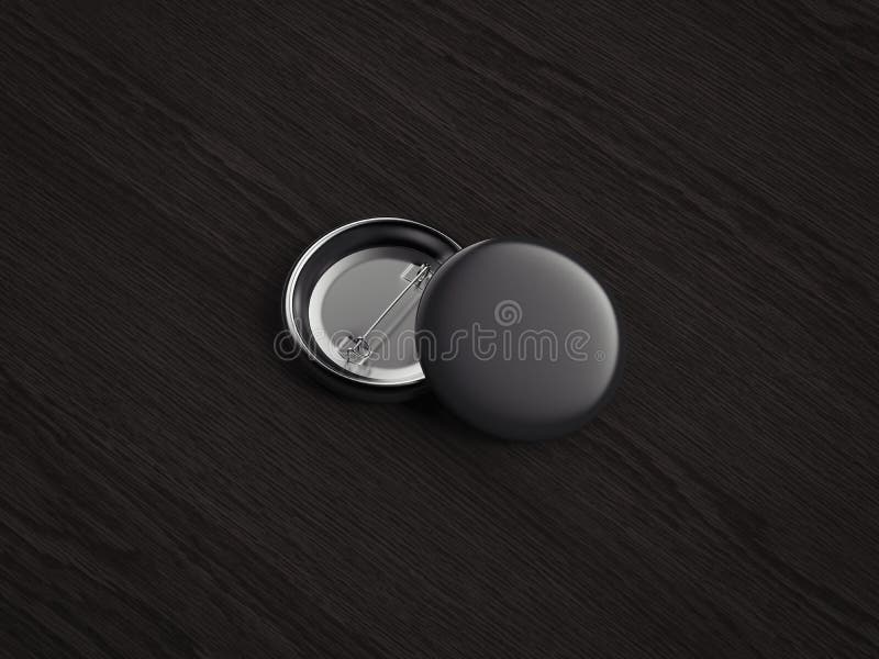 El perno negro abotona en el fondo de madera oscuro, representación 3d stock de ilustración El perno negro abotona en el fondo de madera oscuro, representación 3d stock de ilustración