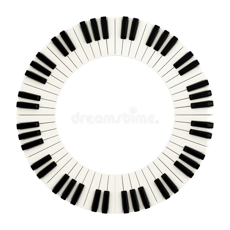 El piano cierra el círculo, 3d stock de ilustración El piano cierra el círculo, 3d stock de ilustración