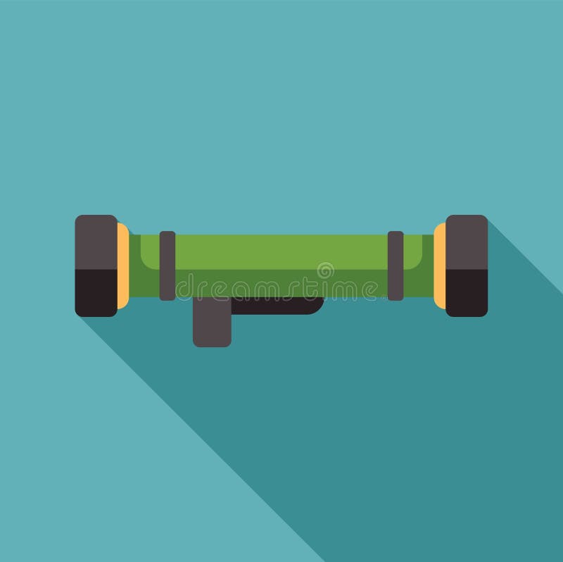 El poderoso lanzador de cohetes bazooka está listo para la acción ilustración del vector