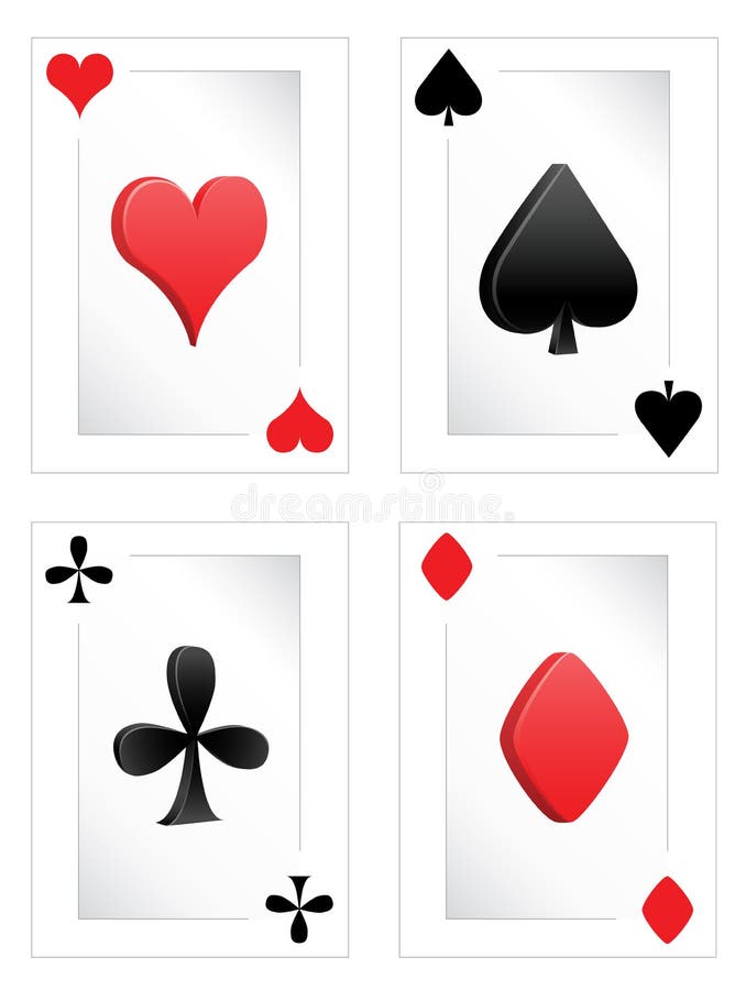 El póker aporrea las espadas de los corazones de los diamantes ilustración del vector El póker aporrea las espadas de los corazones de los diamantes ilustración del vector