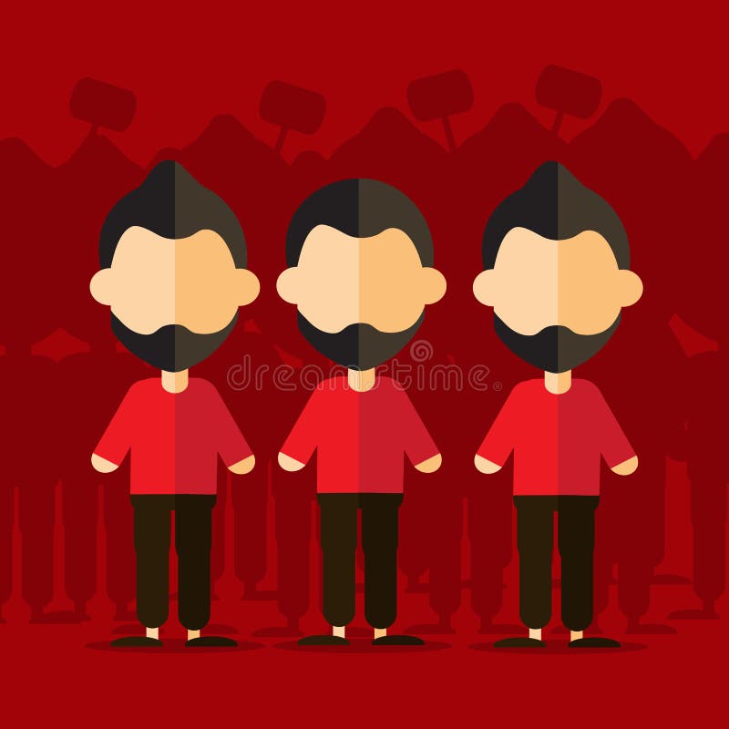 El rojo remonstrate la historieta ilustración del vector El rojo remonstrate la historieta ilustración del vector
