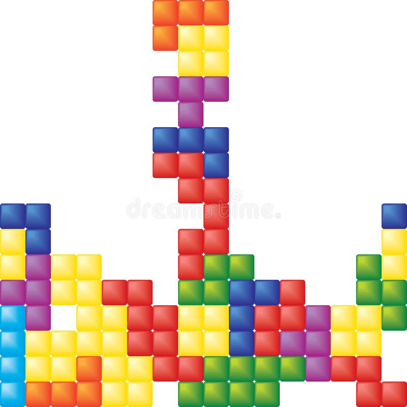 El rompecabezas de Tetris Rusia colorido renuncia a un patrón transparente libre illustration