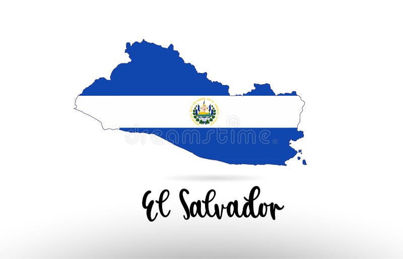 El Salvador Country Flag Inside Map Contour Design Icon Logo Stock Vector -  Illustration of logotype, company: 138738745