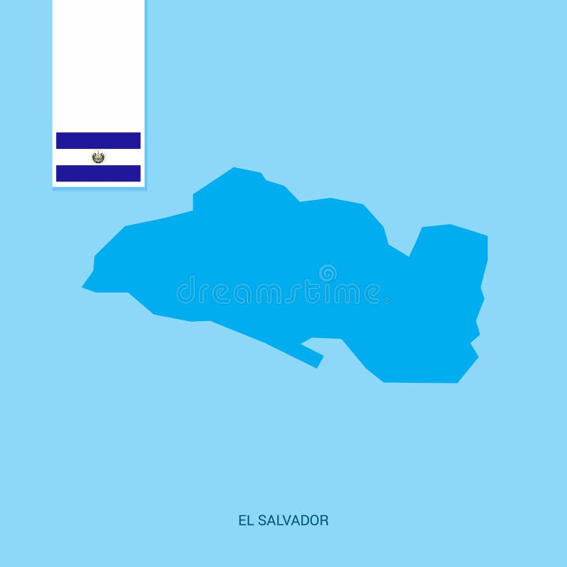 EL Salvador Country Map mit Flagge über blauem Hintergrund vektor abbildung EL Salvador Country Map mit Flagge über blauem Hintergrund vektor abbildung