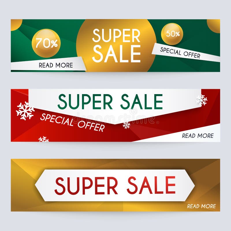 El sistema de banderas de Navidad de la venta diseña, los descuentos y oferta especial libre illustration El sistema de banderas de Navidad de la venta diseña, los descuentos y oferta especial libre illustration