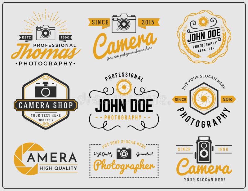 El sistema de insignias del logotipo de la fotografía de dos colores de tono y del servicio de la cámara diseña ilustración del vector El sistema de insignias del logotipo de la fotografía de dos colores de tono y del servicio de la cámara diseña ilustración del vector