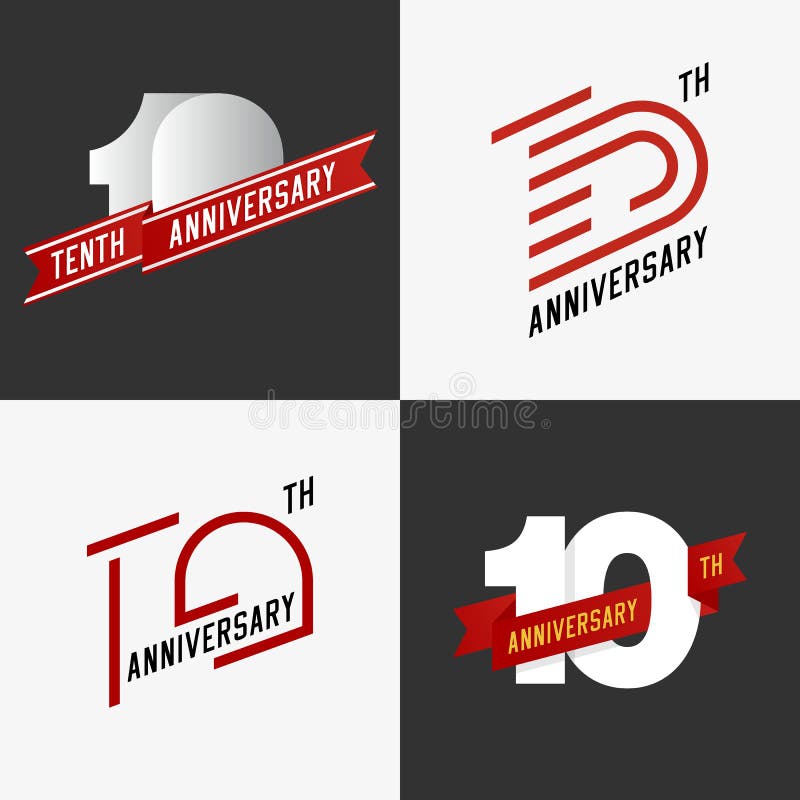 El sistema de las 10mas muestras del aniversario stock de ilustración El sistema de las 10mas muestras del aniversario stock de ilustración
