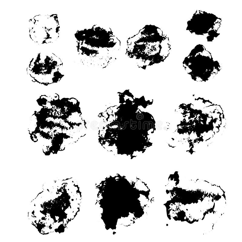 El sistema del vector de diversos cepillos del grunge stock de ilustración El sistema del vector de diversos cepillos del grunge stock de ilustración