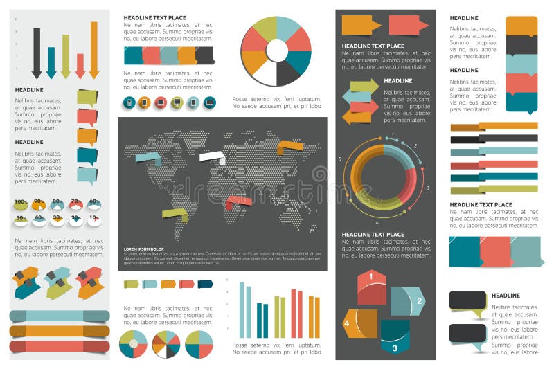 El sistema mega de las cartas de elementos del infographics, gráficos, cartas del círculo, diagramas, discurso burbujea ilustración del vector El sistema mega de las cartas de elementos del infographics, gráficos, cartas del círculo, diagramas, discurso burbujea ilustración del vector
