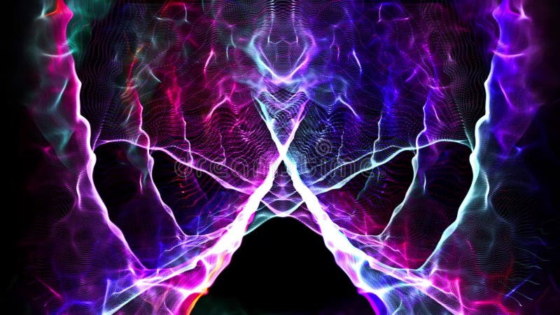 El sistema nervioso neuro eléctrico del lazo de la animación inconsútil del extracto en cerebro humano con el encendido ligero co ilustración del vector