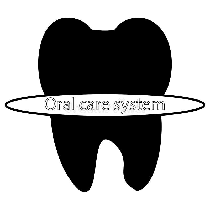 El sistema oral del cuidado Icono del diente stock de ilustración El sistema oral del cuidado Icono del diente stock de ilustración