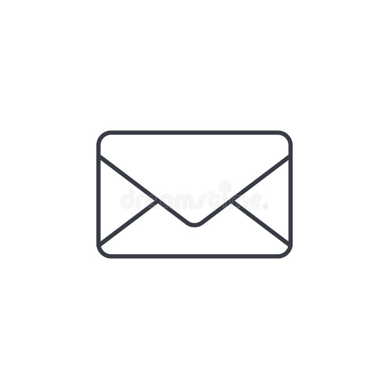 El sobre, letra del correo electrónico, envía la línea fina icono Símbolo linear del vector
