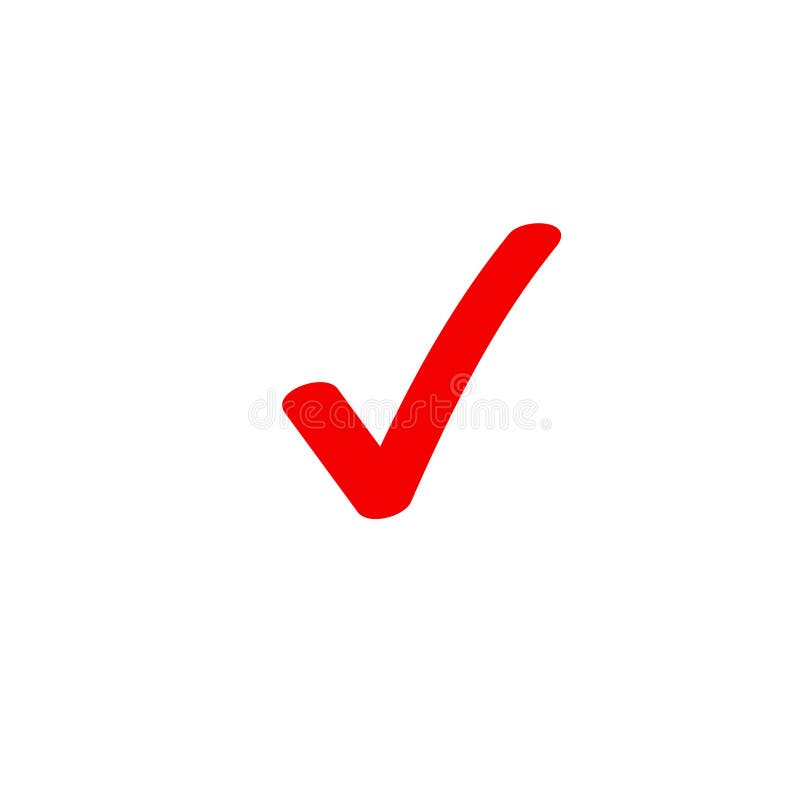 Tick icon vector symbol, marker red checkmark isolated on white background, checked icon or correct choice sign doodle or handwritten style, check mark or checkbox pictogram. Tick icon vector symbol, marker red checkmark isolated on white background, checked icon or correct choice sign doodle or handwritten style, check mark or checkbox pictogram