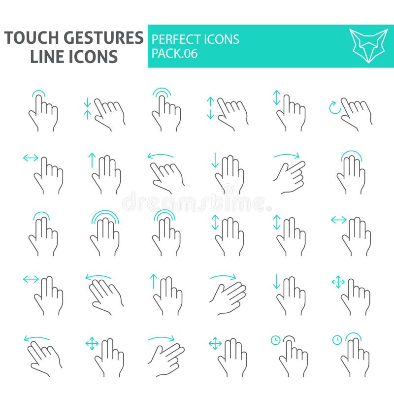 El tacto gesticula la línea fina sistema del icono, símbolos colección, bosquejos del vector, ejemplos del logotipo, muestras del libre illustration El tacto gesticula la línea fina sistema del icono, símbolos colección, bosquejos del vector, ejemplos del logotipo, muestras del libre illustration