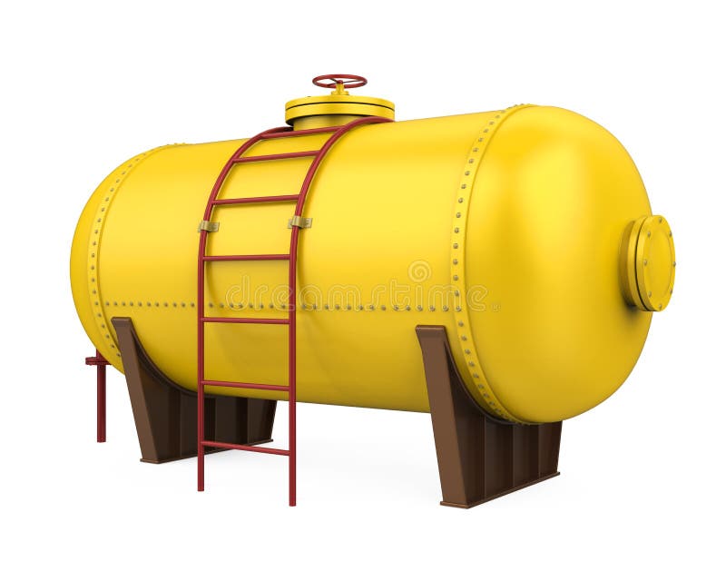 El tanque del recipiente del reactor aisló stock de ilustración El tanque del recipiente del reactor aisló stock de ilustración