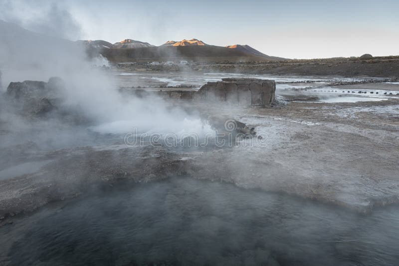 El Tatio geysers, the biggest geysers of the southern hemisphere close to the plateau of San Pedro de Atacama, Calama, Antofagasta. Chile , South America stock photos El Tatio geysers, the biggest geysers of the southern hemisphere close to the plateau of San Pedro de Atacama, Calama, Antofagasta. Chile , South America stock photos
