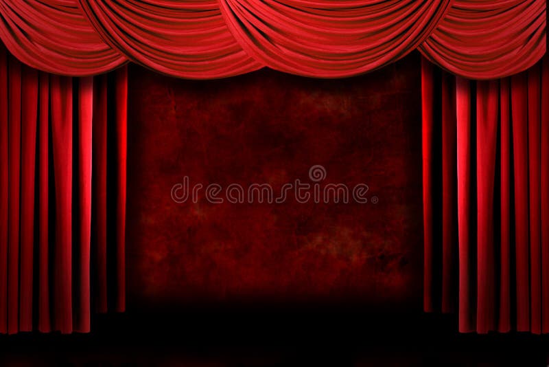 El teatro sucio rojo de la etapa cubre con Ligh dramático libre illustration El teatro sucio rojo de la etapa cubre con Ligh dramático libre illustration