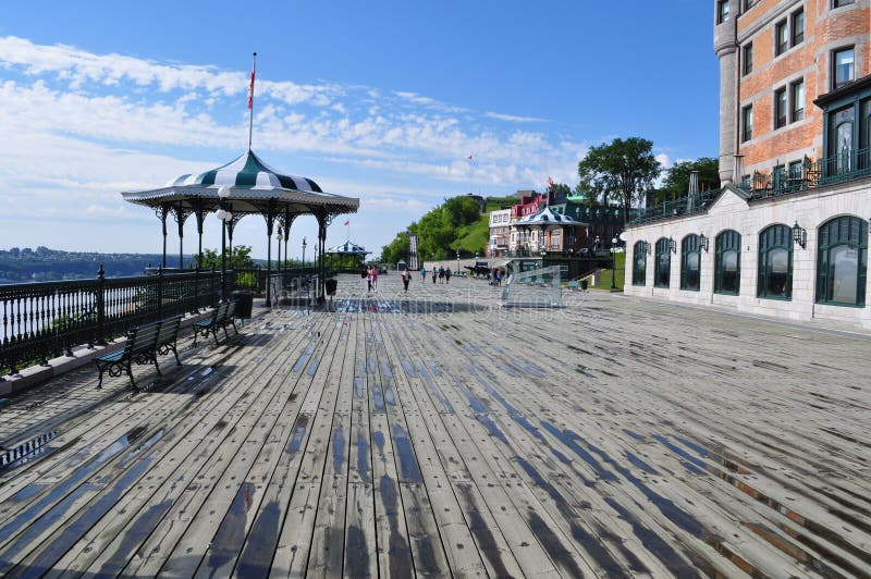 El Terrasse Dufferin En La Ciudad De Quebec, Quebec Imagen de archivo