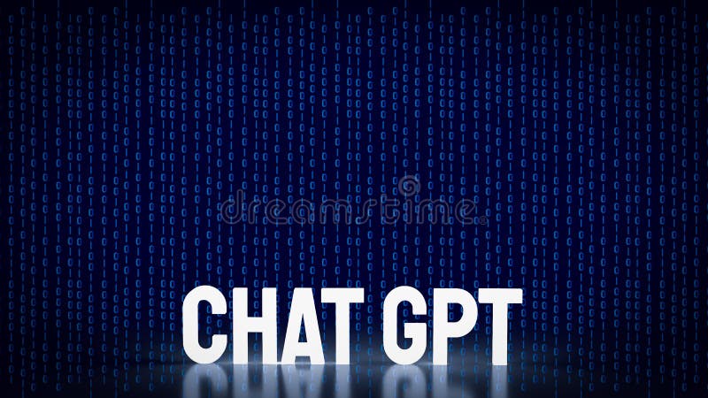El texto gpt de chat resplandece sobre el fondo digital para la tecnología o su concepto 3d representación stock de ilustración