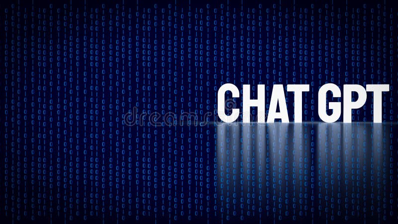 El texto gpt de chat resplandece sobre el fondo digital para la tecnología o su concepto 3d representación stock de ilustración