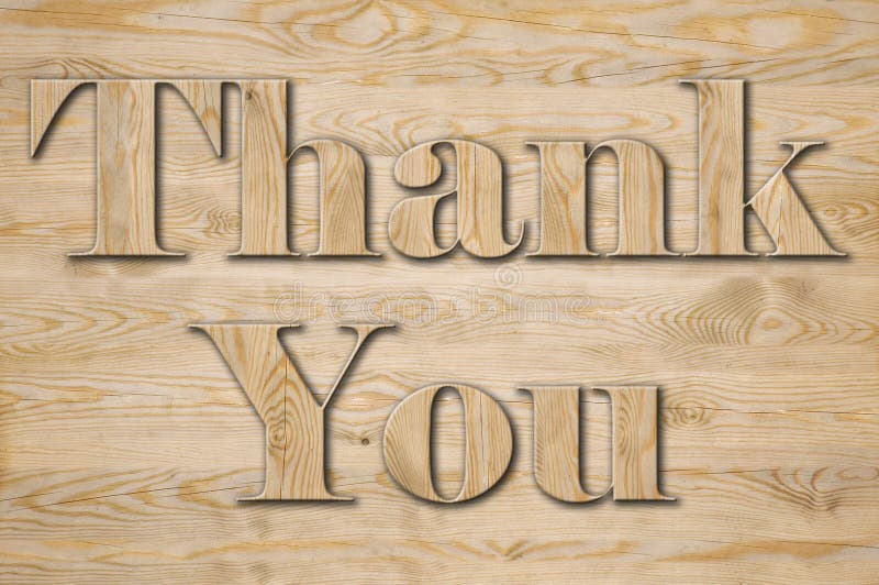 Text THANK YOU made of wooden letters on wooden background. Text THANK YOU made of wooden letters on wooden background