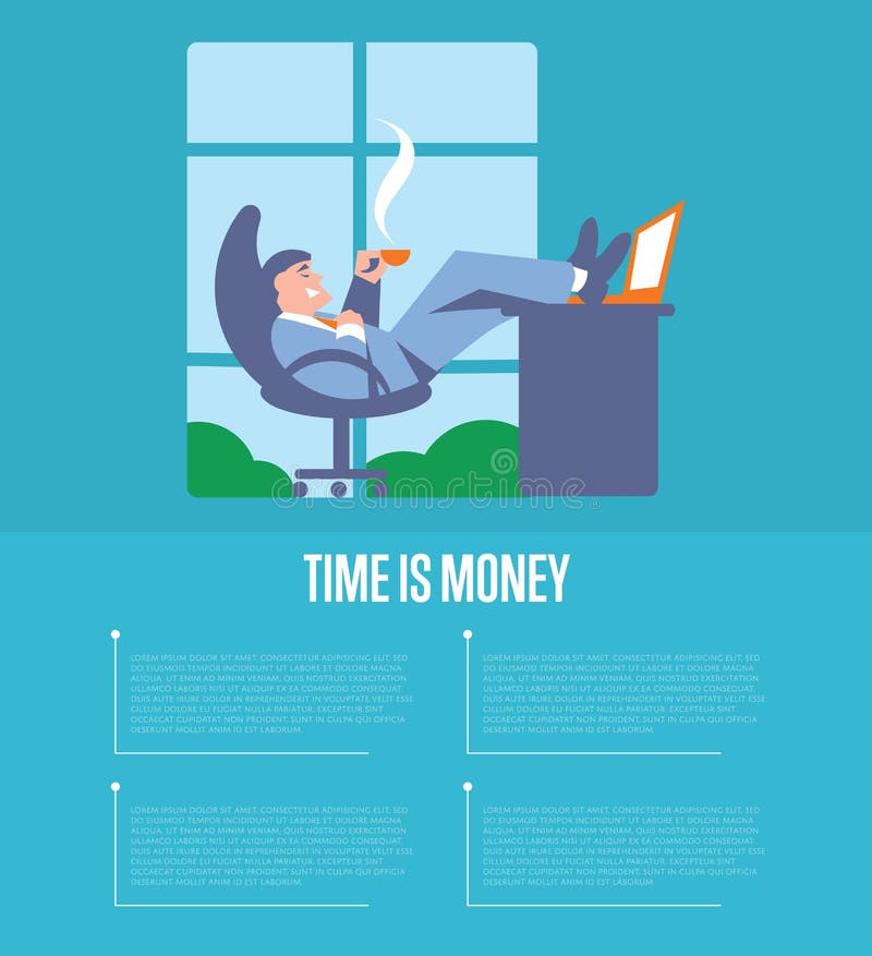 El tiempo es oro plantilla del infographics stock de ilustración El tiempo es oro plantilla del infographics stock de ilustración