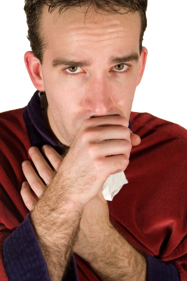 El toser del hombre joven imagenes de archivo El toser del hombre joven imagenes de archivo