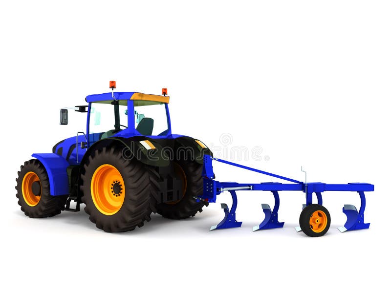 tractor azul niños