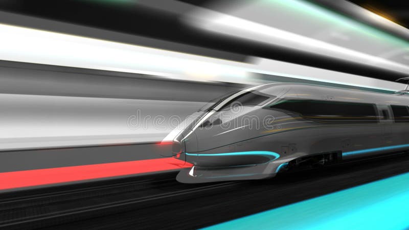 El tren de alta velocidad de la animación stock de ilustración