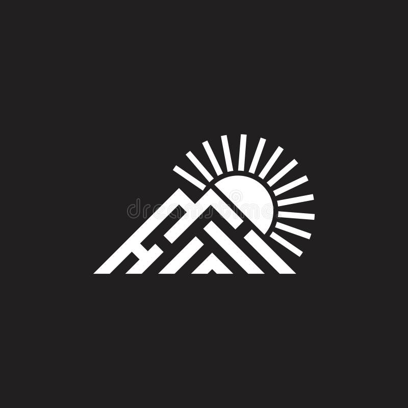 Mountain Sun Simple Triangle Stripes Geometric Logo Vector Ilustración del  Vector - Ilustración de colinas, aislado: 152509691