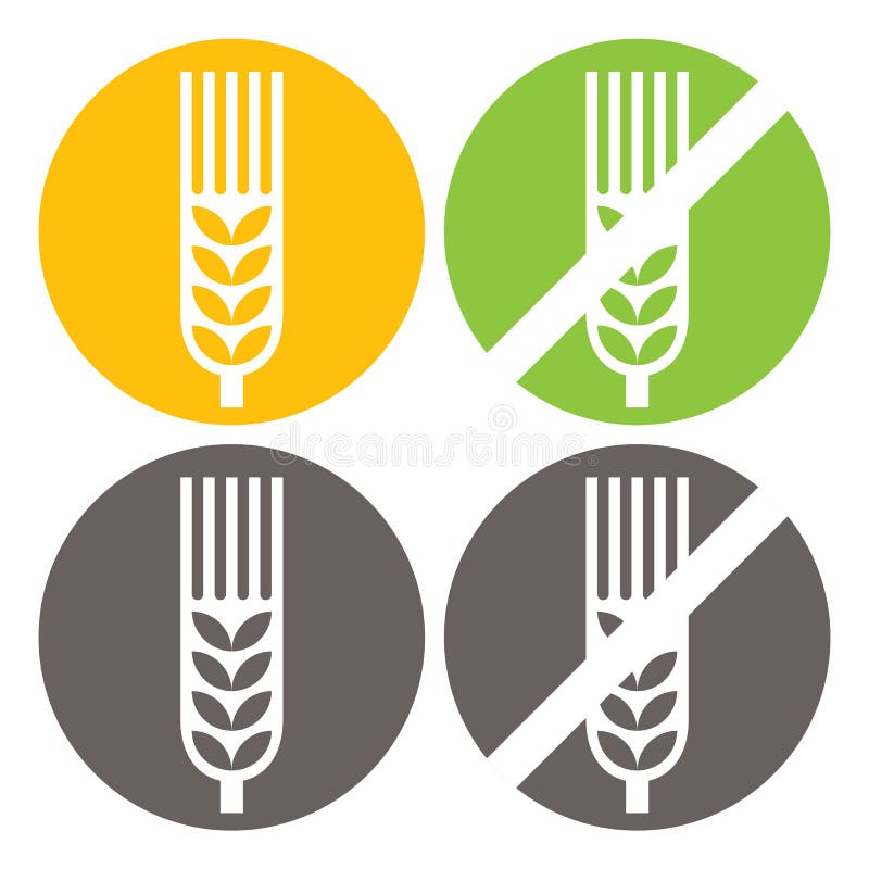 El trigo y el gluten liberan muestras stock de ilustración El trigo y el gluten liberan muestras stock de ilustración