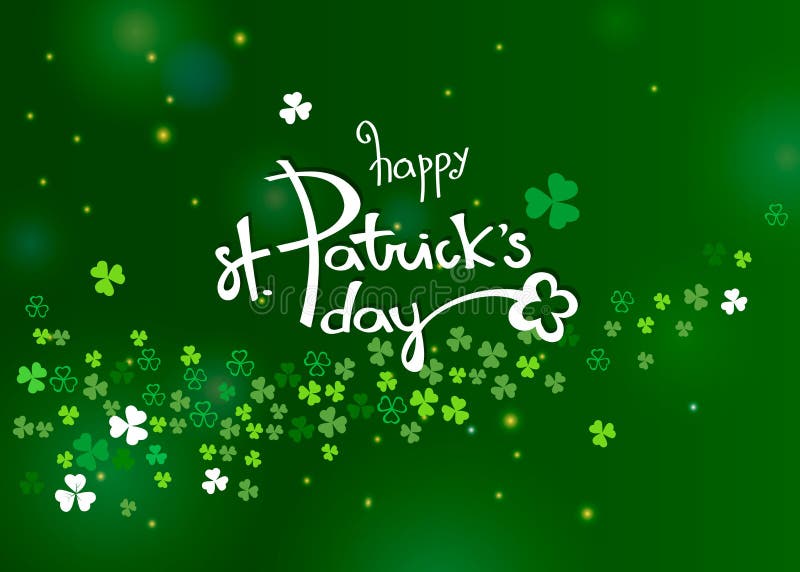 El trébol hermoso del trébol sale de la plantilla de la bandera para el diseño del día del ` s de St Patrick stock de ilustración El trébol hermoso del trébol sale de la plantilla de la bandera para el diseño del día del ` s de St Patrick stock de ilustración