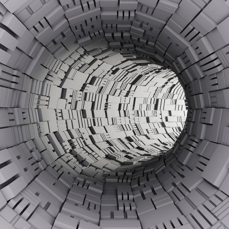 el túnel del extracto 3d rinde ilustración del vector el túnel del extracto 3d rinde ilustración del vector