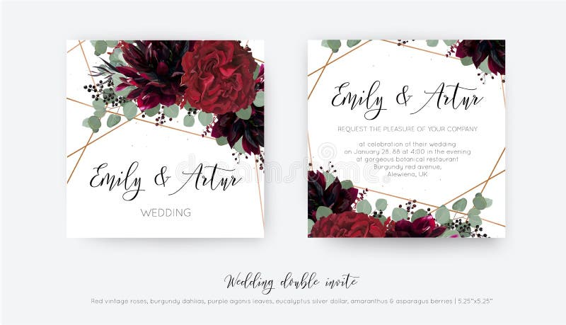 El Vector De La Boda Floral Invita, Invitación Salvo El Diseño De Tarjeta De Fecha Flor Color De Rosa Del Vino Tinto Del Estilo D Ilustración del Vector - Ilustración de flor, El Vector De La Boda Floral Invita, Invitación Salvo El Diseño De Tarjeta De Fecha Flor Color De Rosa Del Vino Tinto Del Estilo D Ilustración del Vector - Ilustración de flor,