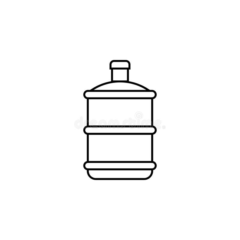 El vector de la plantilla del diseño del icono del galón del agua aisló ilustración del vector El vector de la plantilla del diseño del icono del galón del agua aisló ilustración del vector