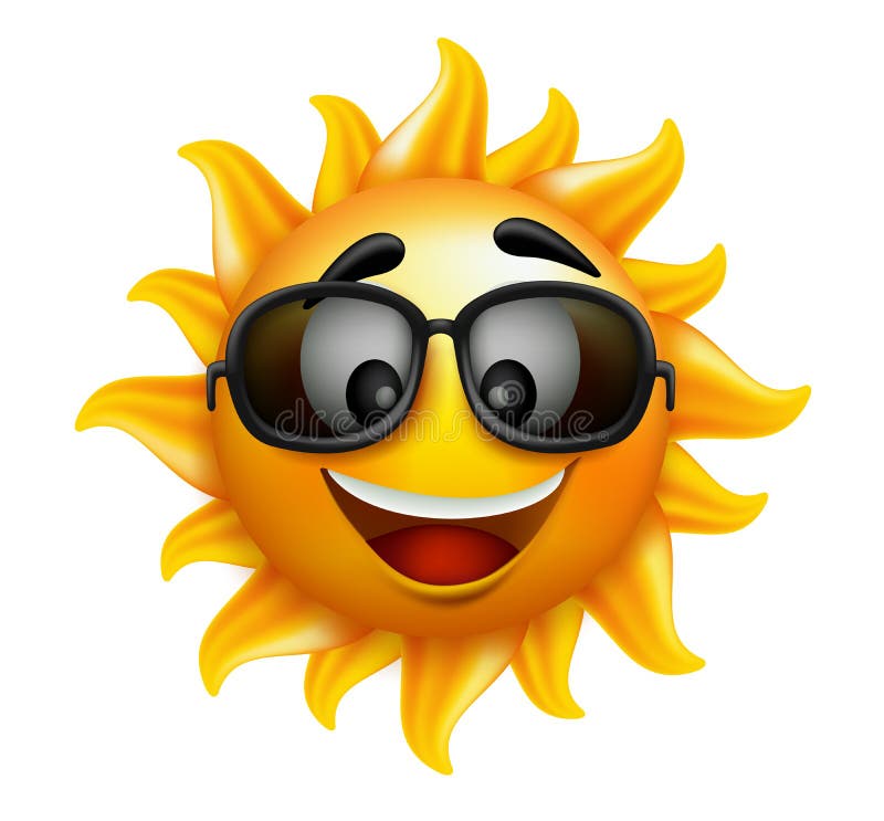 El Verano Sun Hace Frente Con Las Gafas De Sol Y Sonrisa Feliz Ilustración  del Vector - Ilustración de elemento, sonrisa: 51415894