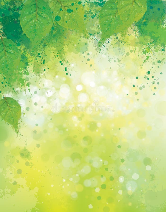 El verde del vector deja el fondo ilustración del vector El verde del vector deja el fondo ilustración del vector