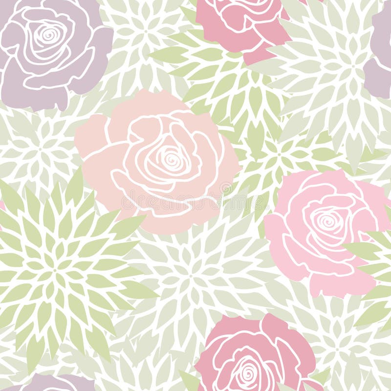 El verde se ruboriza Rose Floral Seamless Pattern rosada libre illustration El verde se ruboriza Rose Floral Seamless Pattern rosada libre illustration