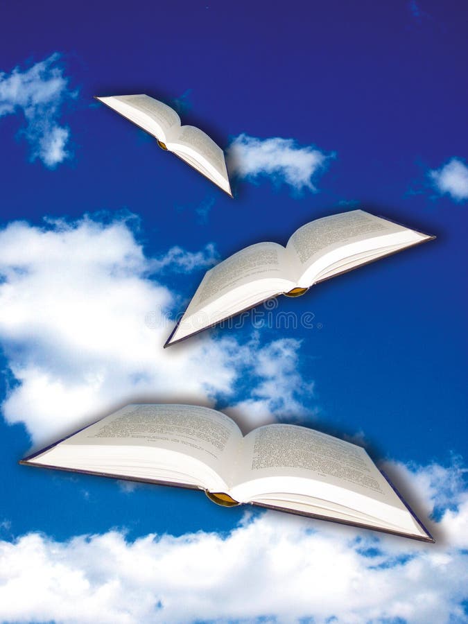 El volar de los libros ilustración del vector El volar de los libros ilustración del vector