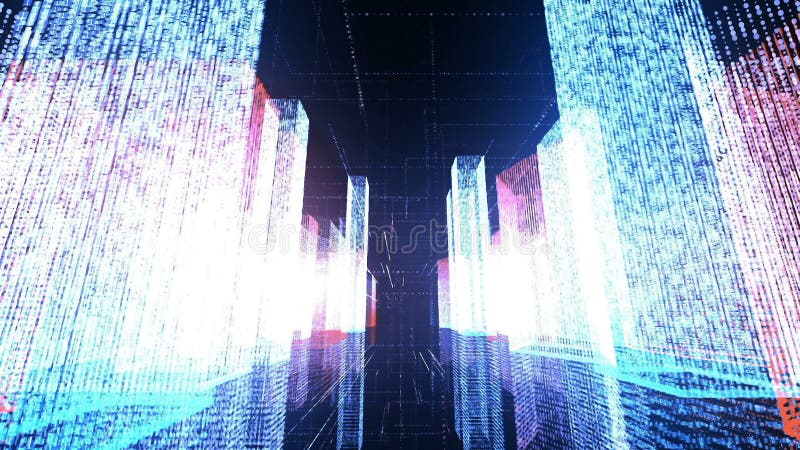 El volar sobre la ciudad digital en Internet del negocio y de la telecomunicación representación 3d foto de archivo libre de regalías El volar sobre la ciudad digital en Internet del negocio y de la telecomunicación representación 3d foto de archivo libre de regalías