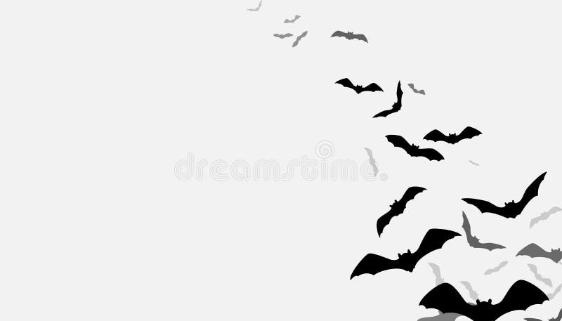 El vuelo de Halloween golpea el fondo Grupo espeluznante del flittermouse de la silueta aislado en blanco Ilustración del vector libre illustration El vuelo de Halloween golpea el fondo Grupo espeluznante del flittermouse de la silueta aislado en blanco Ilustración del vector libre illustration