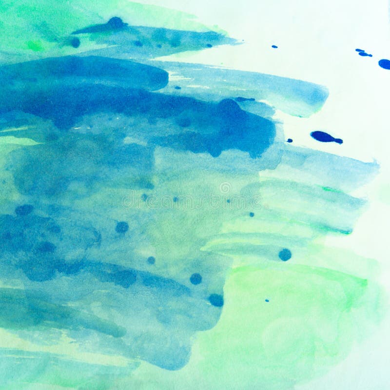 El watercolour pintado horizontal verde del azul y del océano texturiza el fondo foto de archivo El watercolour pintado horizontal verde del azul y del océano texturiza el fondo foto de archivo