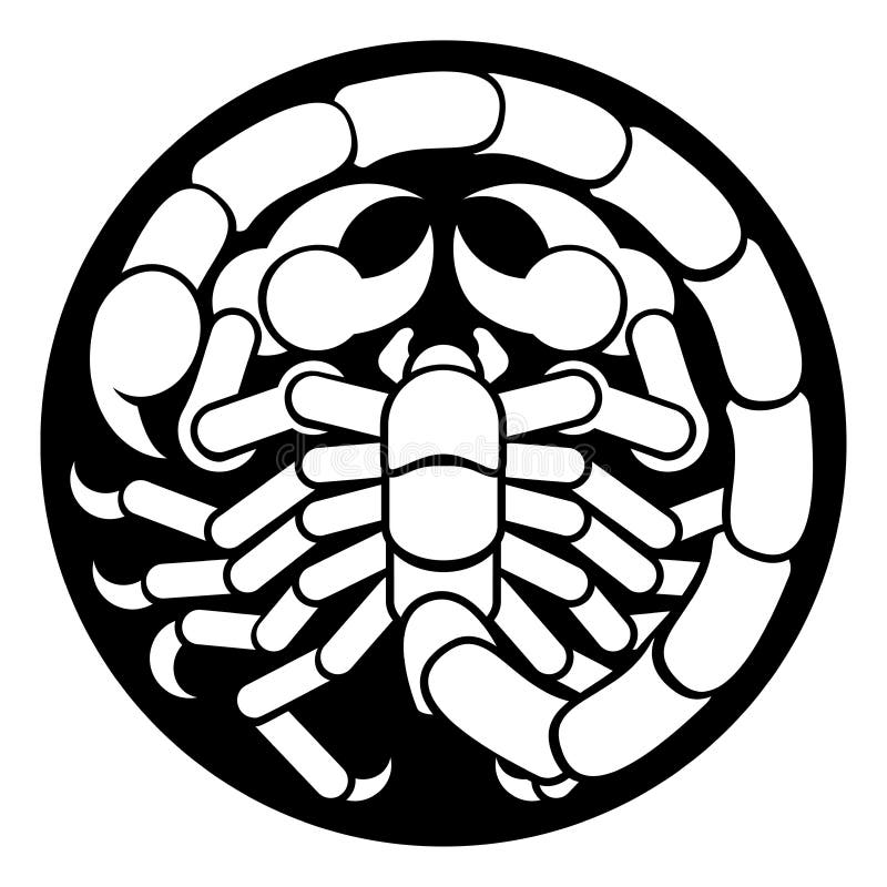El zodiaco firma el icono del escorpión del escorpión ilustración del vector El zodiaco firma el icono del escorpión del escorpión ilustración del vector