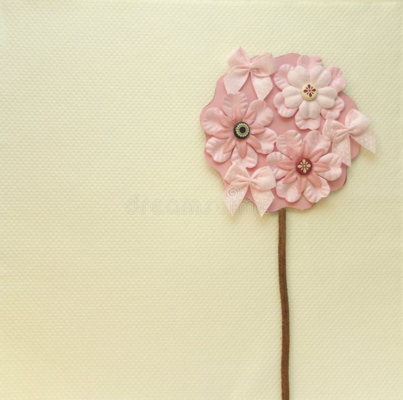 El árbol de la flor le agradece cardar stock de ilustración El árbol de la flor le agradece cardar stock de ilustración