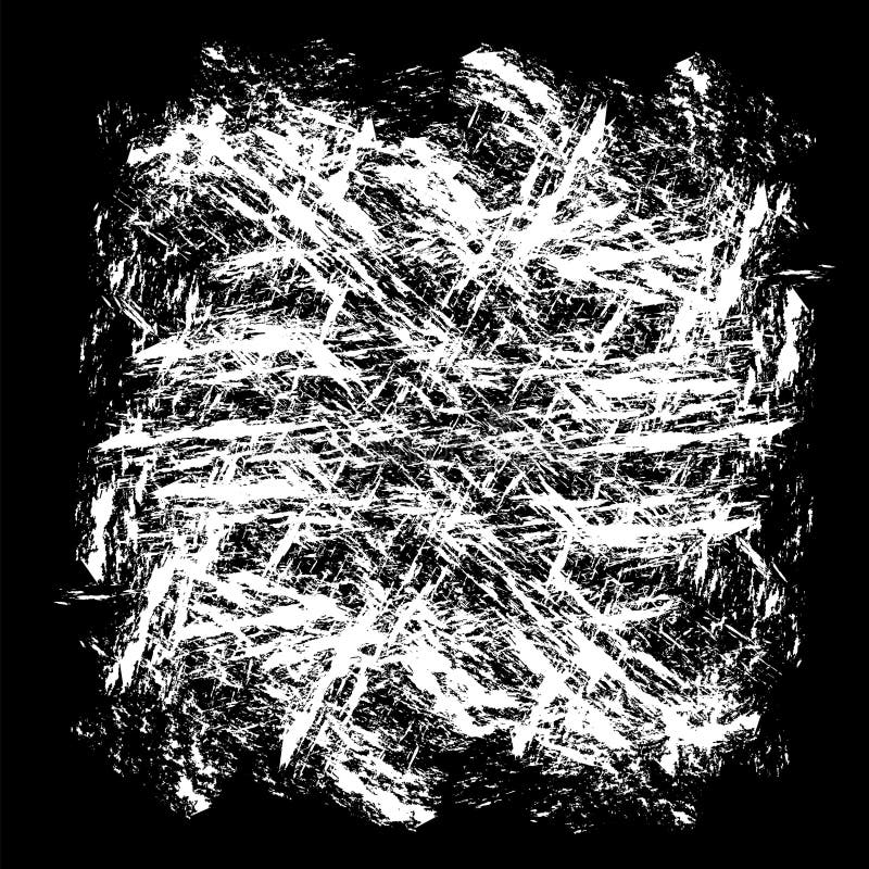 El área sin marco dibujado en tiza. textura de distrés blanco sobre fondo negro. imagen vectorial. foto de stock