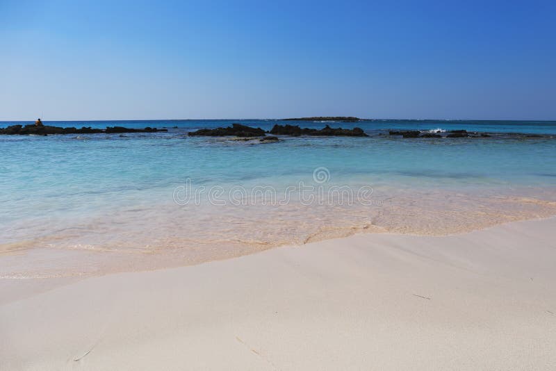 Elafonisi plaża, Crete wyspa, Grecja obraz stock Elafonisi plaża, Crete wyspa, Grecja obraz stock