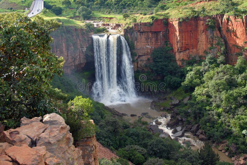 Elands Fluss-Wasserfall stockbilder